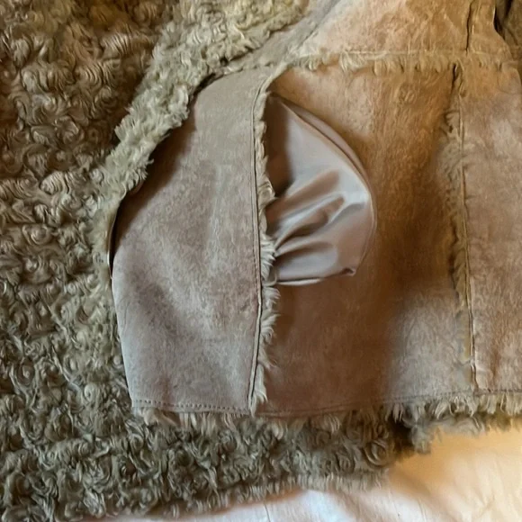 Lane Bryant Penny Lane Jacket Tan/Cream Leather Distressed Size 18/20 - Picture 15 of 16